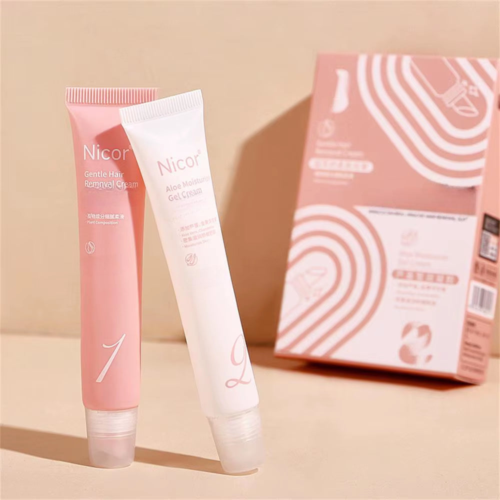 Nicor Lip Hair Removal Cream – Gentle Facial Hair Remover for Men & Women, Smooth Lip & Moustache Area in Minutes