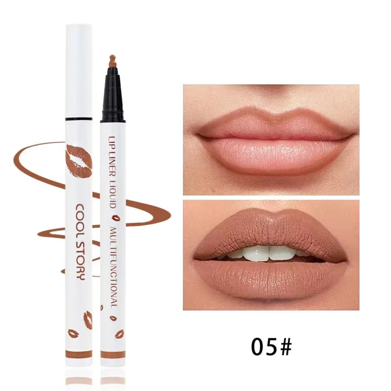 Cool Story Matte Liquid Lip Liner Pencil – Long-Lasting, Smudge-Proof Lip Stick for Bold, Defined, Natural-Looking Lips