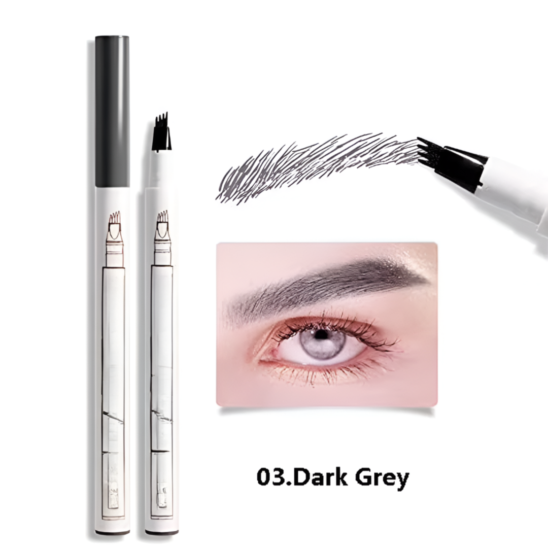 4-Tip Microblading Eyebrow Pen for Flawless, Waterproof Definition
